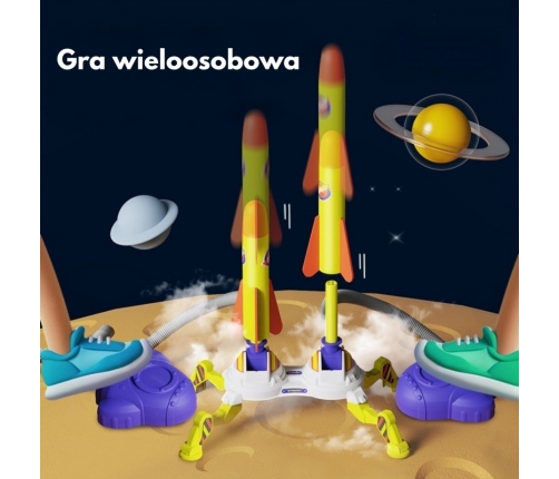 WOOPIE Podwójna Wyrzutnia Rakiet Piankowych 6 szt.