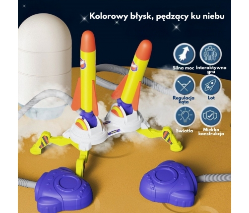 WOOPIE Podwójna Wyrzutnia Rakiet Piankowych 6 szt.