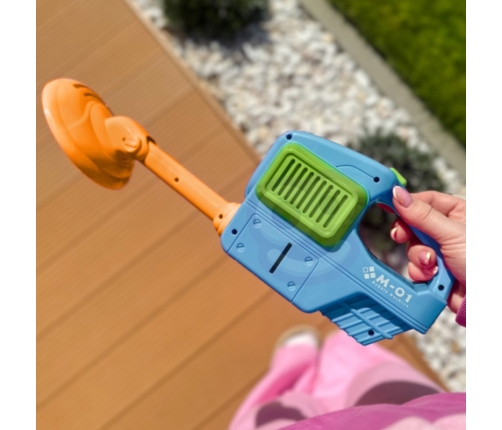 WOOPIE Kosiarka Ręczna Maszyna do Robienia Baniek Mydlanych Niebieska