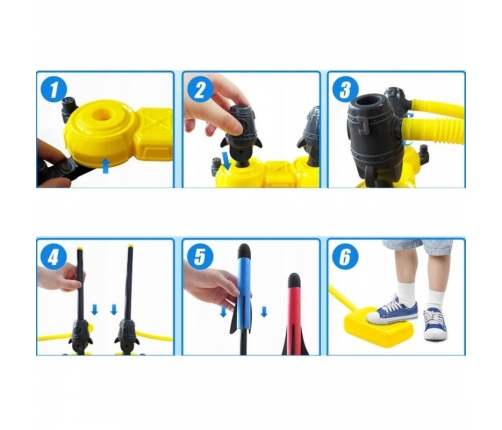 WOOPIE Podwójna Wyrzutnia Rakiet Piankowych 8szt.