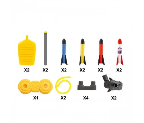 WOOPIE Podwójna Wyrzutnia Rakiet Piankowych 8szt.