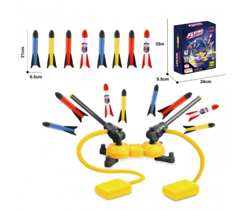 WOOPIE Podwójna Wyrzutnia Rakiet Piankowych 8szt.