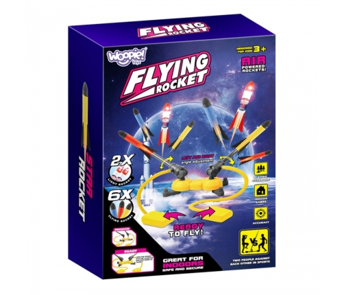WOOPIE Podwójna Wyrzutnia Rakiet Piankowych 8szt.