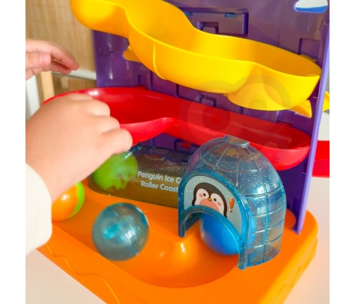 WOOPIE Tor Kulkowy Kulodrom 3w1 Wbijak z Młoteczkiem Zjeżdżalnia dla Samochodzików