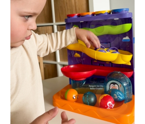 WOOPIE Tor Kulkowy Kulodrom 3w1 Wbijak z Młoteczkiem Zjeżdżalnia dla Samochodzików