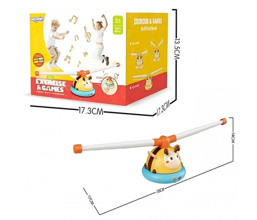 WOOPIE Gra Zręcznościowa Skakanka Automatyczna 2w1 Rzut do Celu Pszczółka