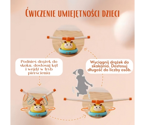 WOOPIE Gra Zręcznościowa Skakanka Automatyczna 2w1 Rzut do Celu Pszczółka