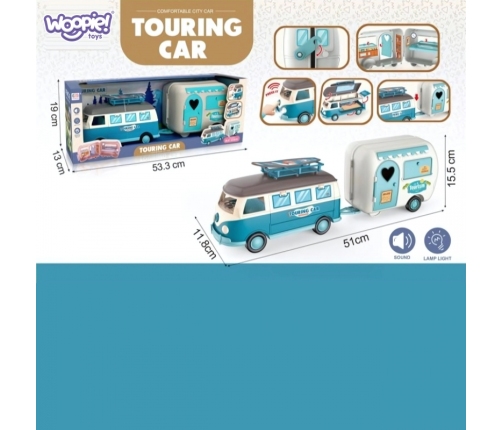 WOOPIE Kamper z Przyczepką Efekty Świetlne i Dźwiękowe