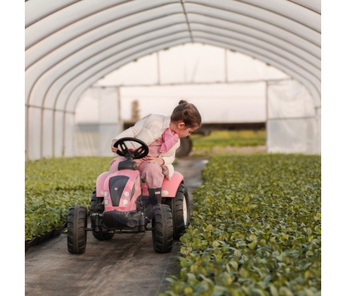 Traktors ar pedāļiem ar piekabi FALK Country Star Pink