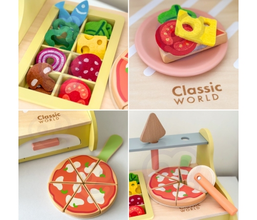 CLASSIC WORLD Drewniany Piec do Pizzy Oven Pizza 3+ FSC