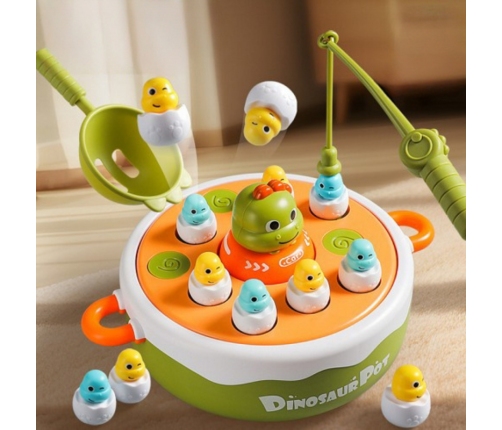 WOOPIE Gra Zręcznościowa Łowienie Dinozaurów 2w1 Katapulta