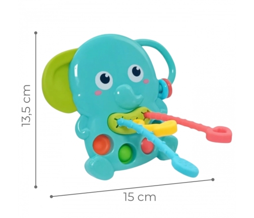 WOOPIE BABY Gryzak Sensoryczny Słonik Montessori 4w1