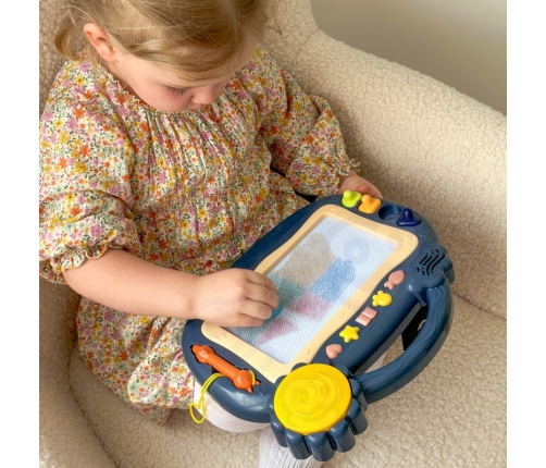 WOOPIE Znikopis Tablica Magnetyczna Kolorowa Stempelki Niebieski