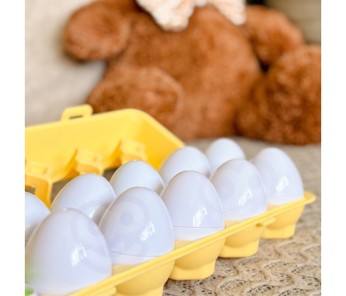 WOOPIE Układanka Jajka Montessori - Dopasuj Kształty i Kolory