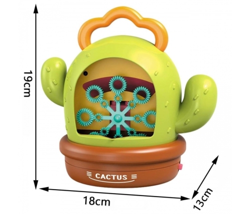 WOOPIE Kaktusowa Elektryczna Maszyna Do Bąbelków Efekty Dźwiękowe i Świetlne