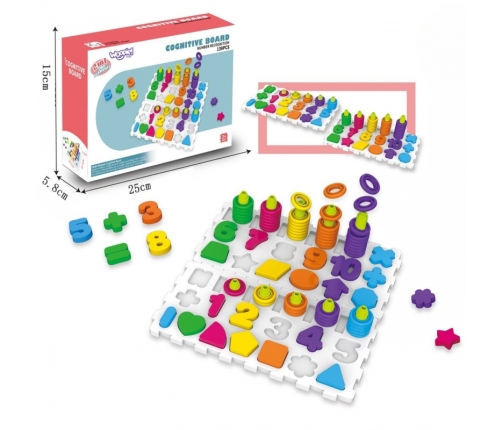 WOOPIE Układanka Montessori Sorter Trening Mózgu Literki Cyferki 139 el