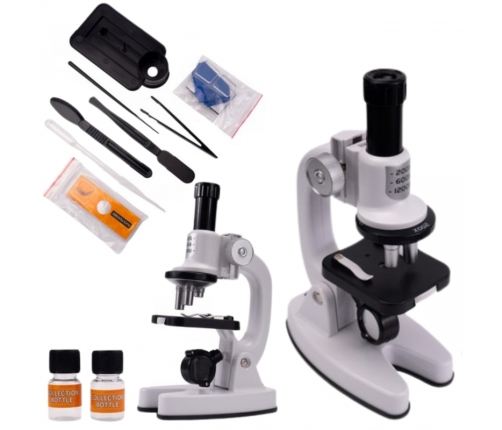 WOOPIE Mikroskop Cyfrowy LED Przybliżenie do 1200x Zestaw XXL z Adapterem do Smartfona