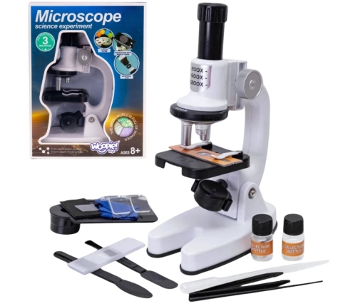 WOOPIE Mikroskop Cyfrowy LED Przybliżenie do 1200x Zestaw XXL z Adapterem do Smartfona