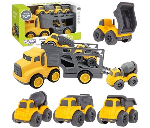 WOOPIE Laweta Zestaw 4w1 Pojazdy Budowlane