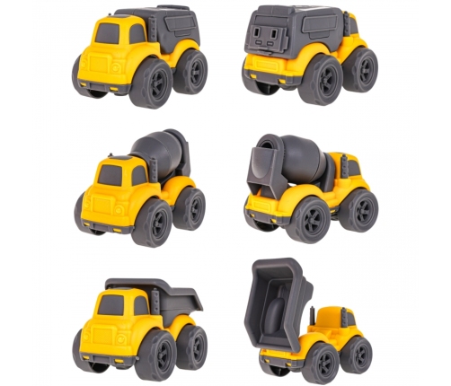 WOOPIE Laweta Zestaw 4w1 Pojazdy Budowlane