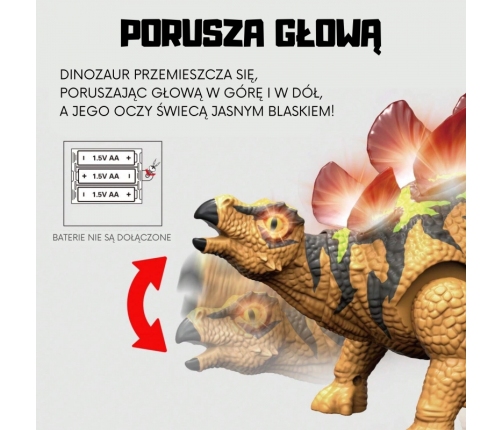 WOOPIE Dinozaur Zdalnie Sterowany RC Robot Stegozaur