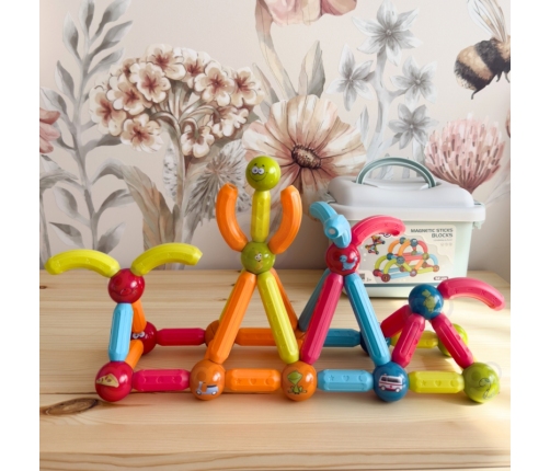 WOOPIE Magnetyczne Klocki Konstrukcyjne Edukacyjne 52 el.