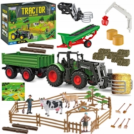 WOOPIE Zestaw Maszyn Rolniczych Traktor Ciągnik Zagroda Mini Farma Osada Rolnicy