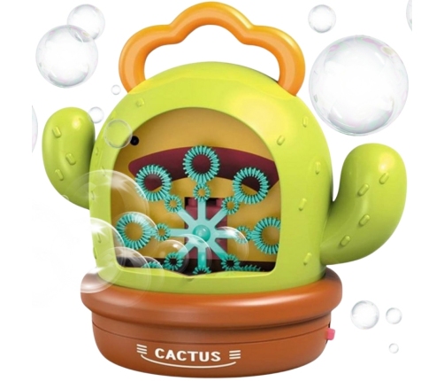 WOOPIE Kaktusowa Elektryczna Maszyna Do Bąbelków Efekty Dźwiękowe i Świetlne