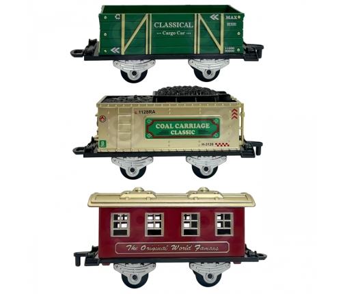 WOOPIE Klasyczny Pociąg Parowy Lokomotywa Tor XXL