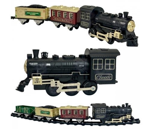 WOOPIE Klasyczny Pociąg Parowy Lokomotywa Tor XXL