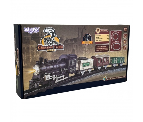 WOOPIE Klasyczny Pociąg Parowy Lokomotywa Tor XXL