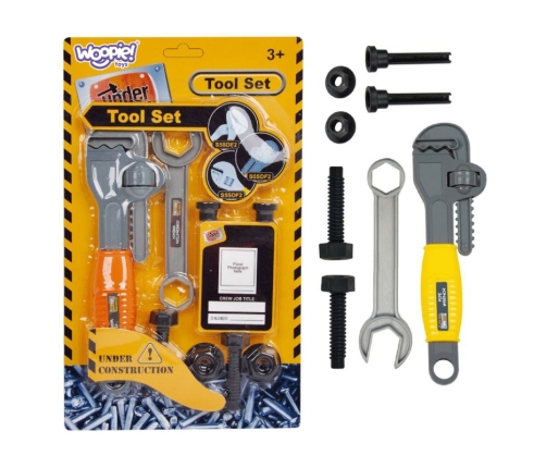 WOOPIE Zestaw Narzędzi Małego Majsterkowicza Klucz Nastawny Hakowy