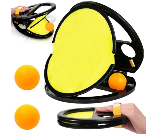 WOOPIE Catch Ball Gra Zręcznościowa Rzucaj Łap Dla Dwojga 2x Paletki+ 4 Piłki