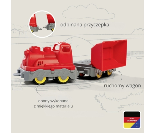 BIG Pociąg Towarowy Wagon z Wywrotką Zabawka do Pasku