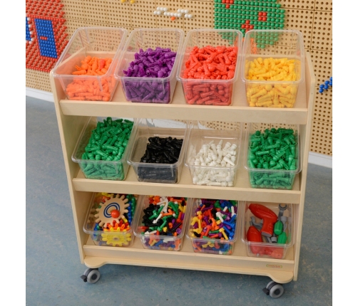 MASTERKIDZ Regał na Kółka - 3 Półki Na Akcesoria Do Tablicy STEM