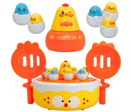 WOOPIE Gra Zręcznościowa Łowienie Kurczaczków 2w1 Katapulta