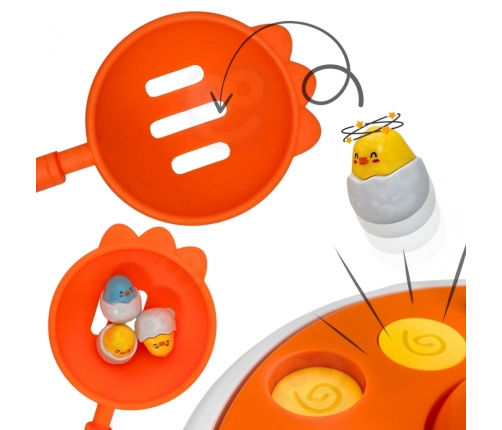 WOOPIE Gra Zręcznościowa Łowienie Kurczaczków 2w1 Katapulta