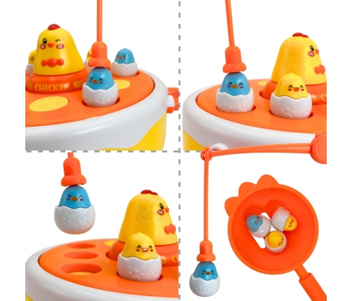 WOOPIE Gra Zręcznościowa Łowienie Kurczaczków 2w1 Katapulta