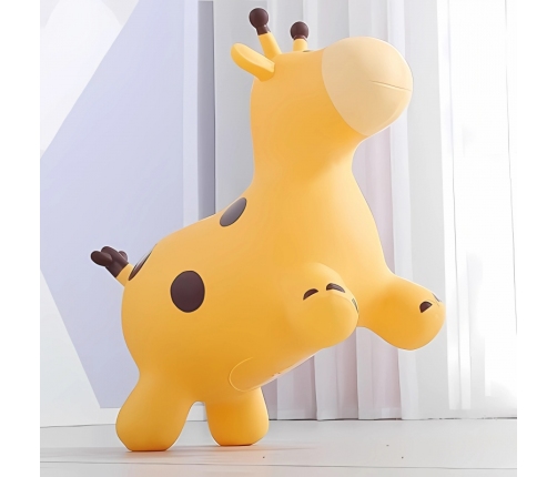 WOOPIE Skoczek Gumowy do Skakania Żyrafa Żółta + Pompka