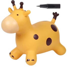 WOOPIE Skoczek Gumowy do Skakania Żyrafa Żółta + Pompka WOOPIE Skoczek Gumowy do Skakania Żyrafa Żółta + Pompka