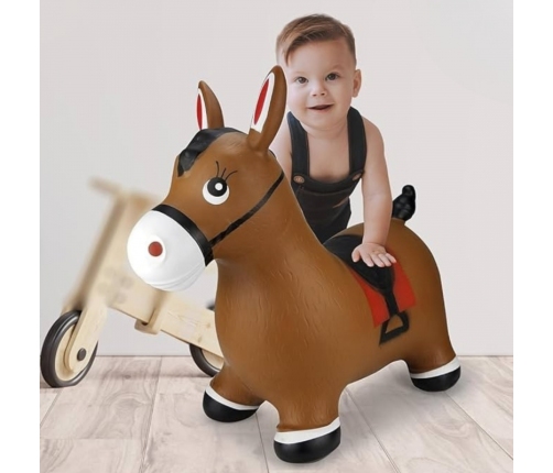 WOOPIE Skoczek Gumowy do Skakania Konik + Pompka