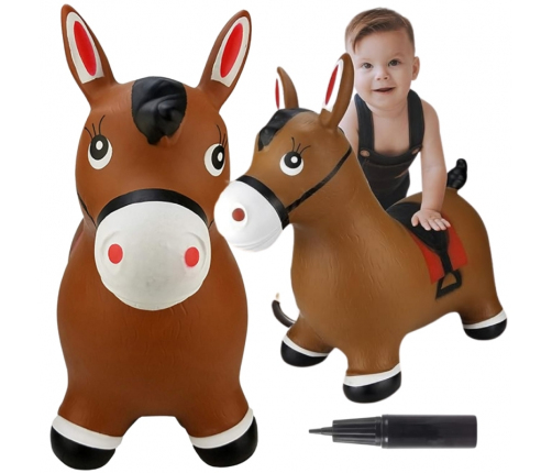 WOOPIE Skoczek Gumowy do Skakania Konik + Pompka