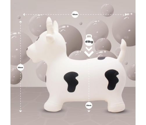 WOOPIE Skoczek Gumowy do Skakania Krówka + Pompka