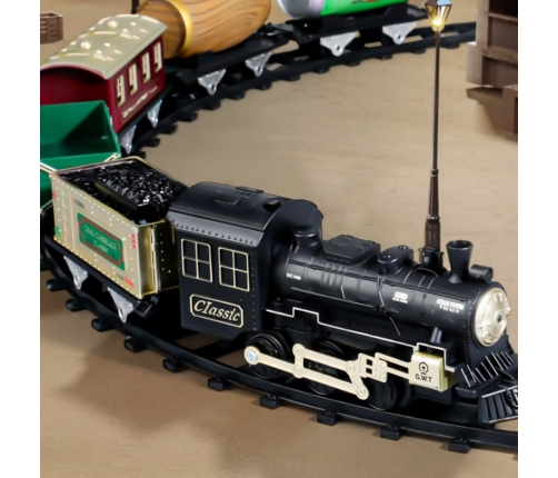 WOOPIE Klasyczny Pociąg Parowy Lokomotywa Tor XXL