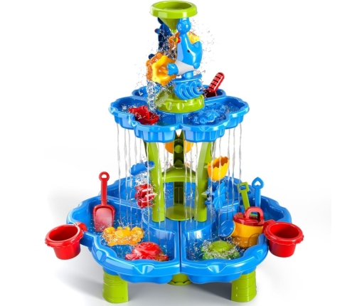 WOOPIE Stolik Wodny 2w1 Piaskownica Fontanna XXL Aquapark z Delfinem