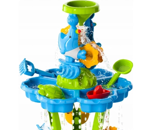 WOOPIE Stolik Wodny 2w1 Piaskownica Fontanna XXL Aquapark z Delfinem