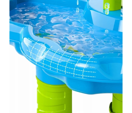 WOOPIE Stolik Wodny 2w1 Piaskownica Fontanna XXL Aquapark z Delfinem