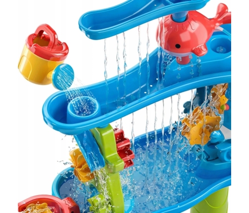 WOOPIE Ogromny Aquapark Stolik Wodny 6w1 Piaskownica Wodospad Tor Wodny 6-poziomowy Modułowy