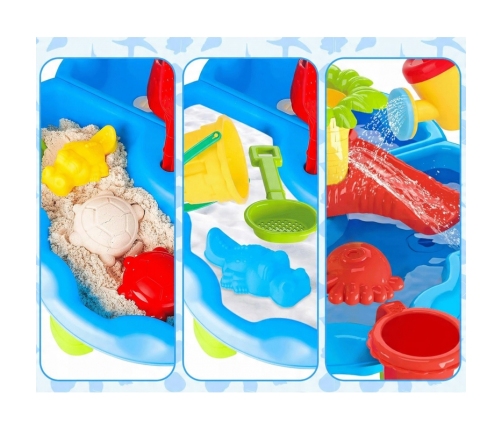 WOOPIE Stolik Wodny 2w1 Piaskownica z Krzesełkiem Aquapark z Delfinem