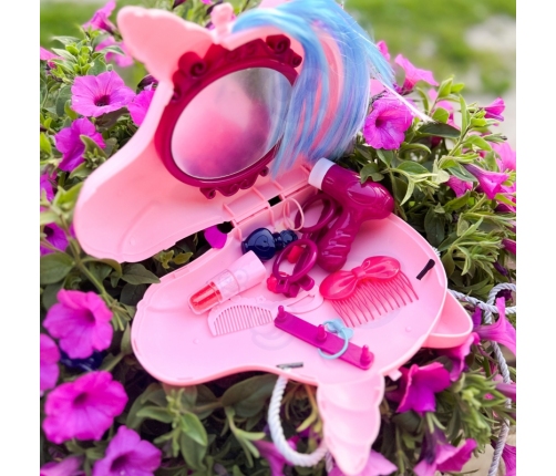 WOOPIE Toaletka dla Dziewczynki 2w1 Salon Piękności w Torebce Jednorożec